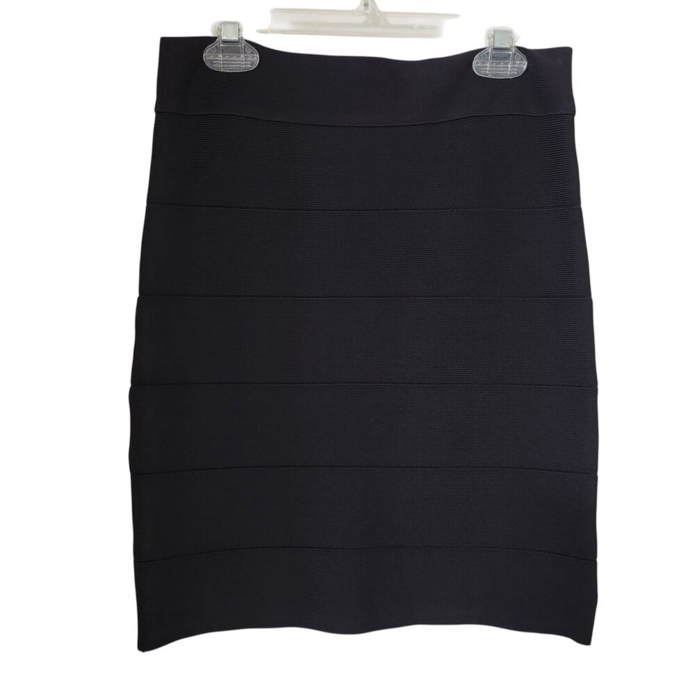 bebe Size L Black Bandage Mini Skirt, Bodycon, Excellent Used Condition